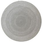 Amazing Handmade Grey Color Hallway Cotton Round Rug - BR 054 (150cm)