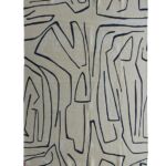 Stylish 150x210cm digital printed rug, DD 032, showcasing a modern design perfect for adding sophistication to home decor by Ramsha Home.