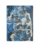 Elegant blue color living room digital printed rug DD 039, 150x210cm, designed to provide a refined and polished look to your interior by Ramsha Carpets.