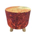 Stylish polyester round pouf for kids room PF-008 multi color By Ramsha Home