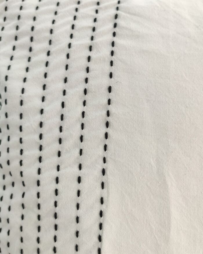⁦White & Blue Color Cotton Cushion with Filler for Couch, Sofa, Floor - CS 190 (45x45cm)⁩ - الصورة ⁦3⁩