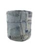 Blue denim cotton pouf for kids room PF-083 By Ramsha Home