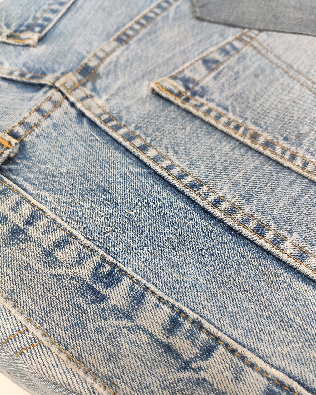 Handmade denim cotton pouf for kids room PF-083 blue 40X40X40cm By Ramsha Home Handmade denim cotton pouf for kids room PF-083 blue color By Ramsha Home