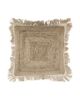 Natural Color Jute Cushion with Filler for Car, Living Room - CS 145 (45x45cm)