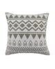Light Green & White Color Cotton Cushion with Filler for Bedroom, Couch, Car - CS 183 (45x45cm)