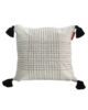 White & Blue Color Cotton Cushion with Filler for Couch, Sofa, Floor - CS 192 (45x45cm)
