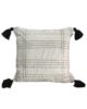 White & Blue Color Cotton Cushion with Filler for Couch, Sofa, Floor - CS 193 (45x45cm)