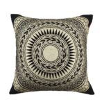 Black & Gold Cotton Cushion - CS 197 (45x45cm)