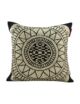 Black & Gold Color Cotton Cushion with Filler for Living Room, Bedroom, and Floor - CS 198 (45x45cm)