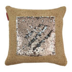 Natural Color Jute Cushion with Filler for Event, Bedroom - CS 207 (45x45cm)