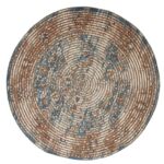 Luxurious Handmade Multi Color Jute & Pet Yarn Entryway Round Braided Rug - BR 023 (150cm)