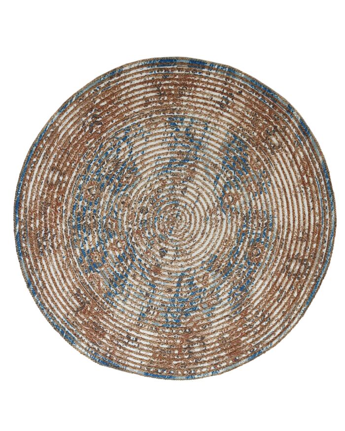 Luxurious Handmade Multi Color Jute & Pet Yarn Entryway Round Braided Rug - BR 023 (150cm)