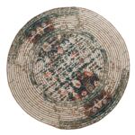 Luxurious Handmade Multi Color Jute & Pet Yarn Round Braided Rug - BR 024 (150cm)