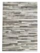 Grey color leather rug LR 004 for kitchen decor, 140x200cm
