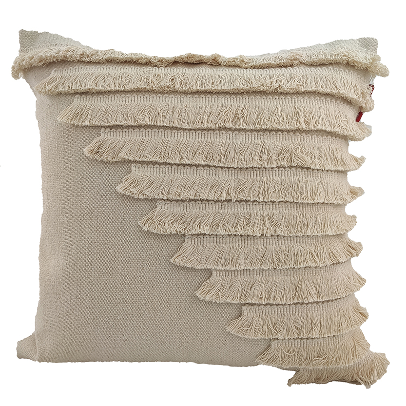 1674121461_IMG_2023010vdlh8 Natural Color Cotton Cushion with Filler for Hallway, Event, Chair - CS 201 (45x45cm) - الصورة 1