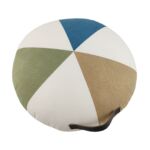 Multi Color Cotton Cushion with Filler with Leather Handle for Window Seat, Cafe - CS 226 (50x50x20cm)