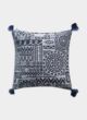 Stylish blue tassel cushion CS-239