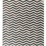 Coffee color leather rug LR 003 for drawing room decor, 170x240cm