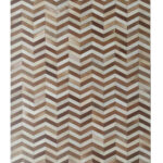 Modern tan entryway leather rug LR 003, 170x240cm