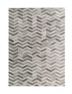 Modern grey leather rug LR 003, 170x240cm