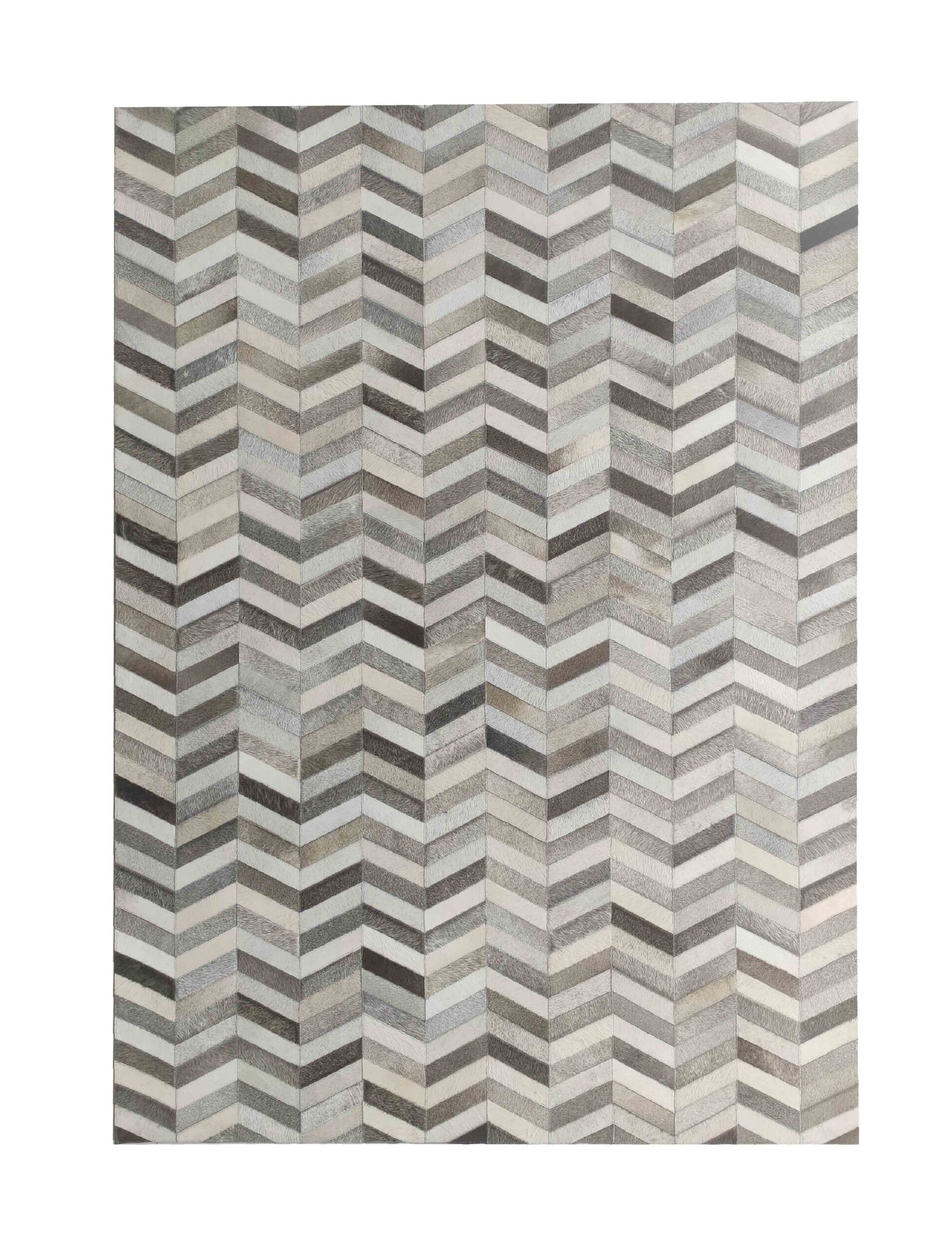 Grey Leather Rug LR 003 - Enhance Your Dining Space, 170x240cm Modern grey leather rug LR 003, 170x240cm