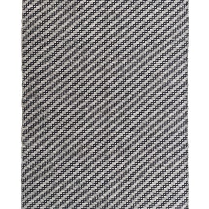 Black & White Color Living Room Decor Polyester Woven Rug - WR 031 (170x240cm)