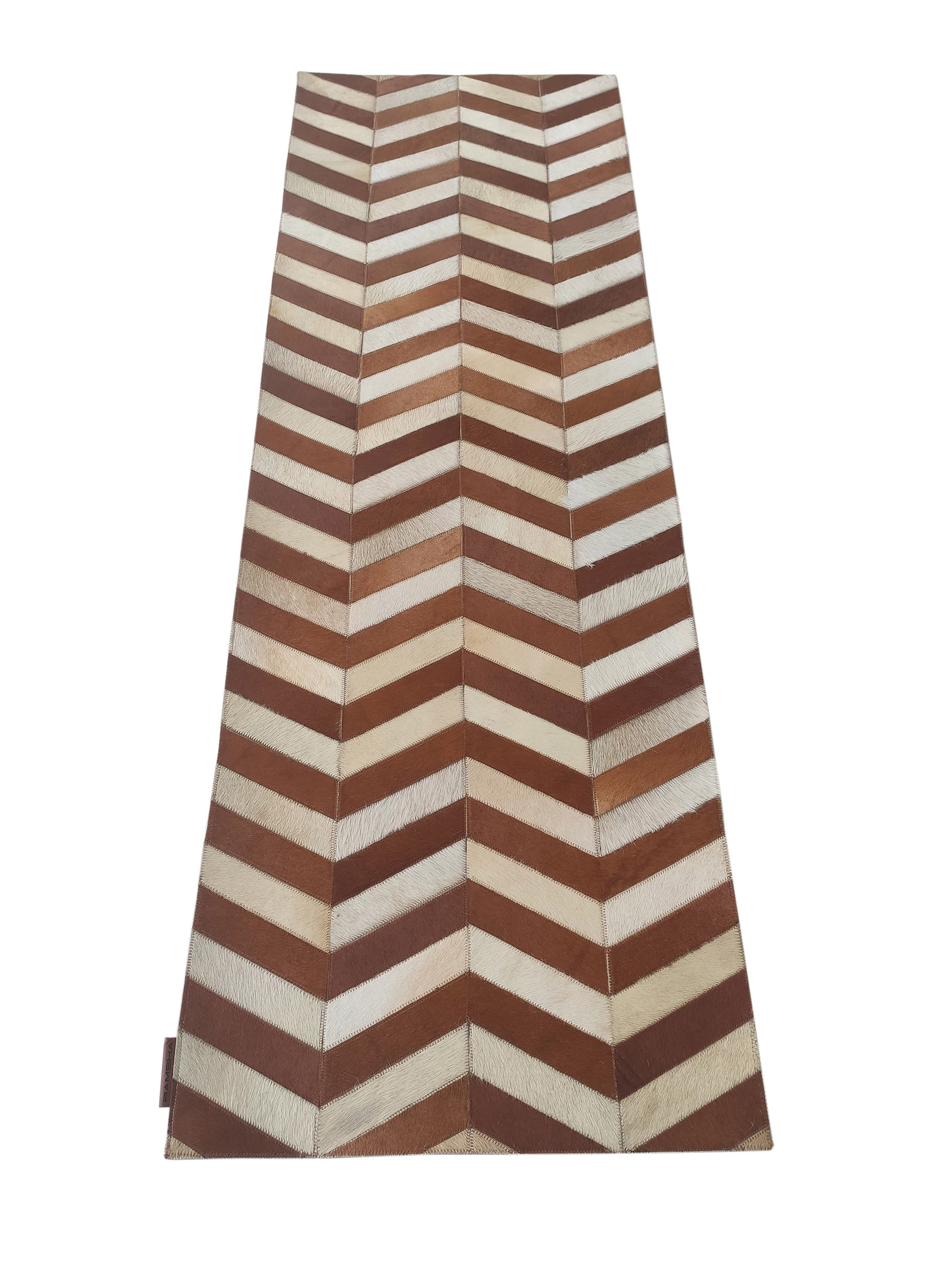 Tan Area Entryway Decor Leather Rug LR 003 - Elegant 60x180cm Size Tan leather rug LR 003 for entryway decor, 60x180cm