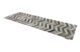 Grey leather rug LR 003 for dining room decor, 60x180cm