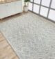 Stylish home decor woven rug in natural white color - SRN 021 (200x300cm) by Ramsha Home