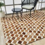 Delightful Hallway Tan Color Leather & Wool Rug - LR 001 (170x240cm)