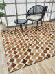 Hallway leather and wool tan color rug LR 001 in 200x300cm by Ramsha Home