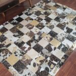 Grey & Coffee Color Indoor Decor Leather Rug - LR 005 (300x400cm)