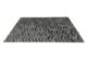 Sleek grey leather rug LR 003 for dining area, 200x300cm