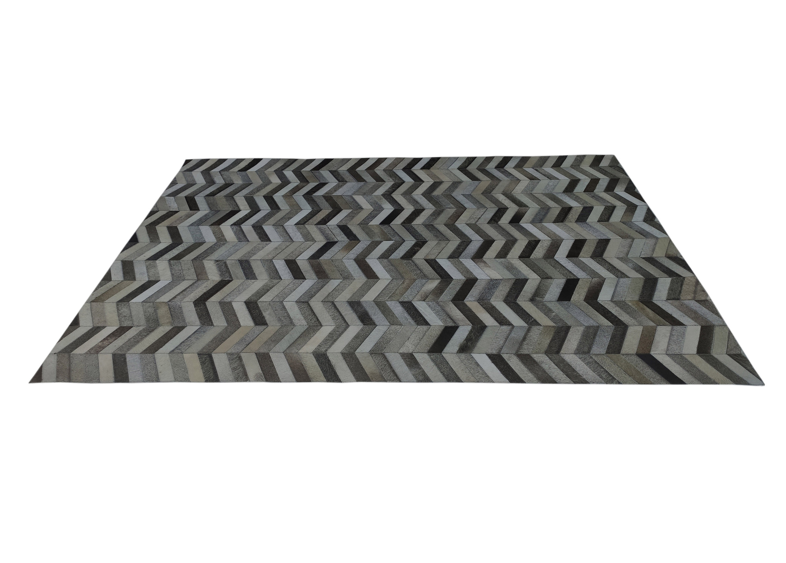 Sleek Grey Leather Rug LR 003 - Ideal for Dining Area, 200x300cm Sleek grey leather rug LR 003 for dining area, 200x300cm