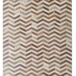 Modern tan entryway leather rug LR 003, 200x300cm