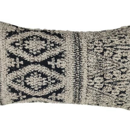 Natural & Black Color Cotton Cushion with Filler for Indoor and Outdoor - CS 204(30x50cm)