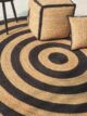 Stylish round jute rug for dining room decor - BR 058 (200cm) by Ramsha Home