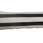 Polyester cushion CS-139 with tassel for window seat, cafe white and grey color 30X90cm by Ramsha Home