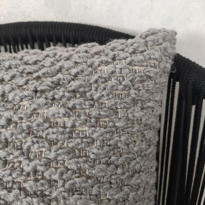 Stylish decorative woven polyester cushion CS-254 in grey color, 45x45cm ideal for indoor and outdoor seating by Ramsha Home.