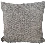 Stylish decorative woven polyester cushion CS-254 in grey color, 45x45cm ideal for indoor and outdoor seating by Ramsha Home.