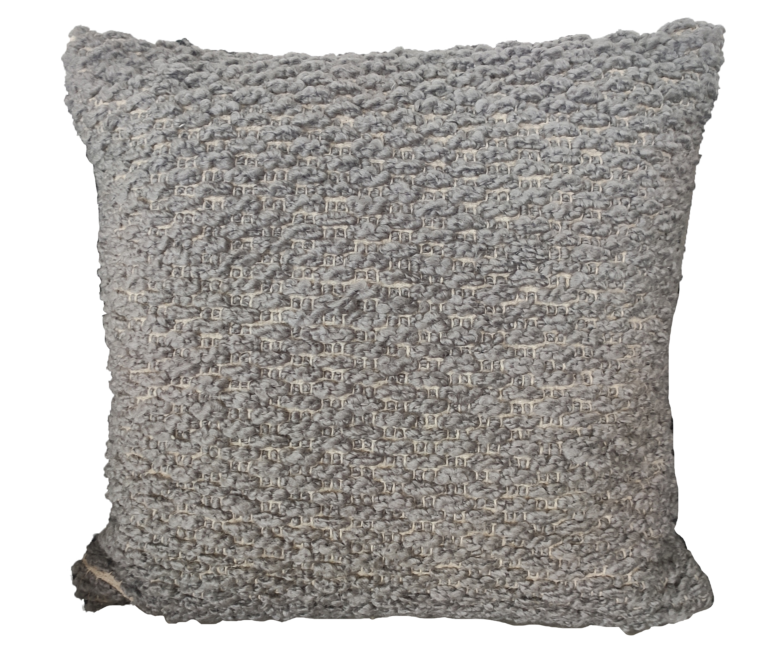 Grey Cushion CS-254: Stylish Decorative Accent for Indoor and Outdoor Relaxation Stylish decorative woven polyester cushion CS-254 in grey color, 45x45cm ideal for indoor and outdoor seating by Ramsha Home.