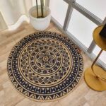 Elegant handmade braided printed rug BR 059 (90cm) by Ramsha Home