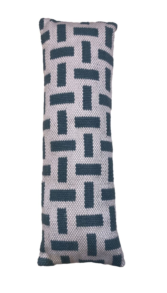 Comfortable polyester cushion CS-256, light blue and cream colors, 30X90cm