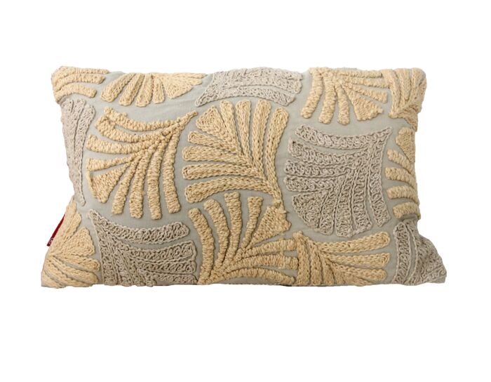 Home decor embroidered cotton cushion CS-263, multi-color, 30x50cm, for sofa and car by Ramsha Home.