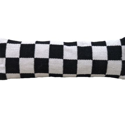 Woven cushion CS-255, luxury style, black and white colors, 30X90cm