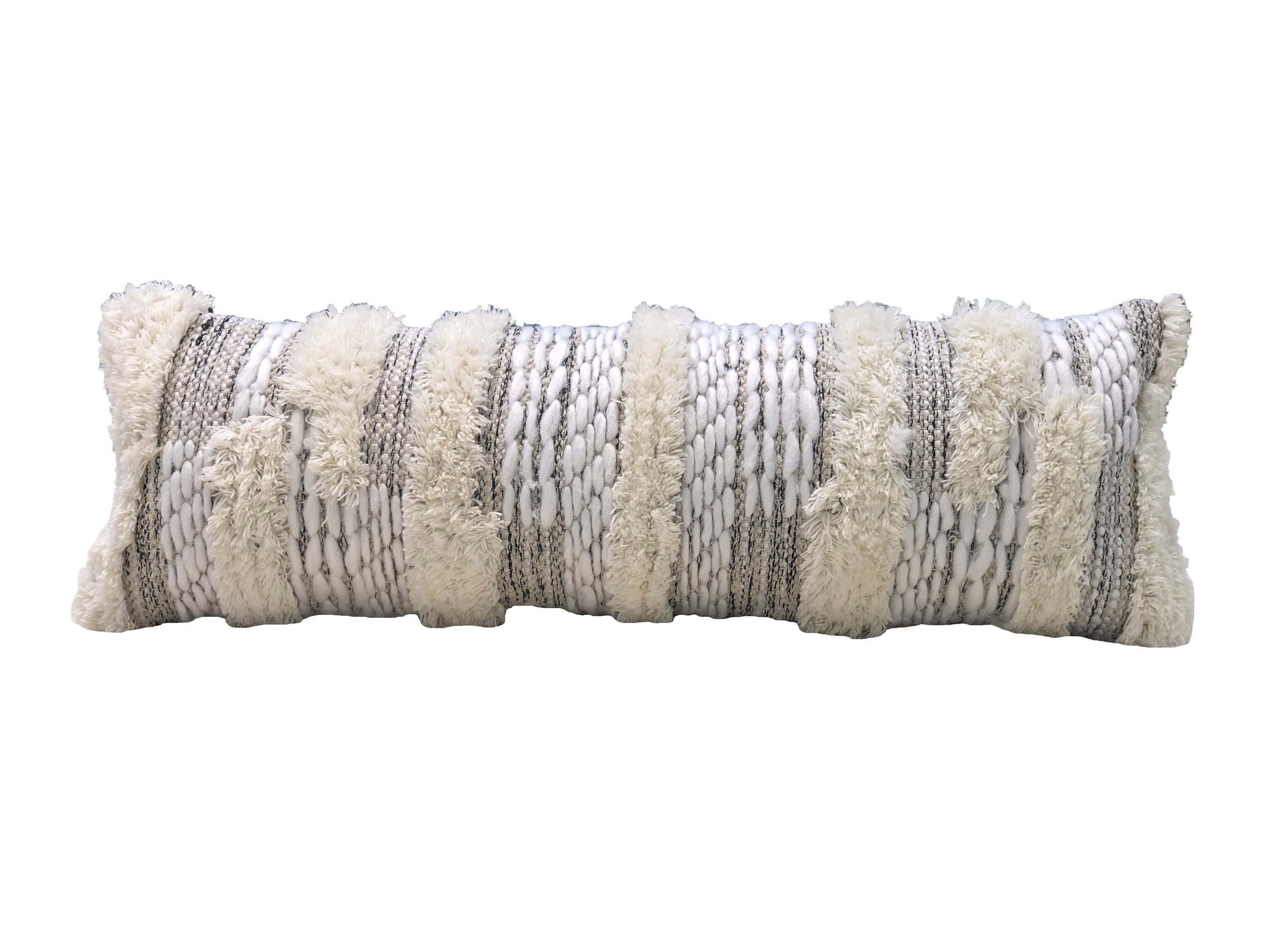 Handwoven Wool and Cotton Cushion CS-280 - Natural Color, 30X90cm Eco-friendly wool and cotton cushion CS-280, natural color, 30X90cm