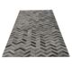 Grey color leather rug LR 003 for dining room decor, 200x300cm