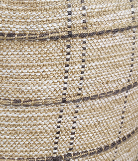 Multi-Color Home Polyester Pouf with Leather Handle (50x50x30cm)