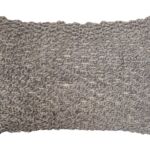Indoor and outdoor grey polyester cushion CS-254 with filler, decorative woven texture 30x50cm by Ramsha Home.