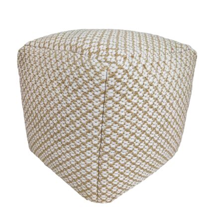 Modern multi-color pouf PF-106, 50x50x30cm - versatile guest room decor by Ramsha Home.
